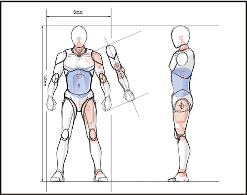 A movable body study sketch